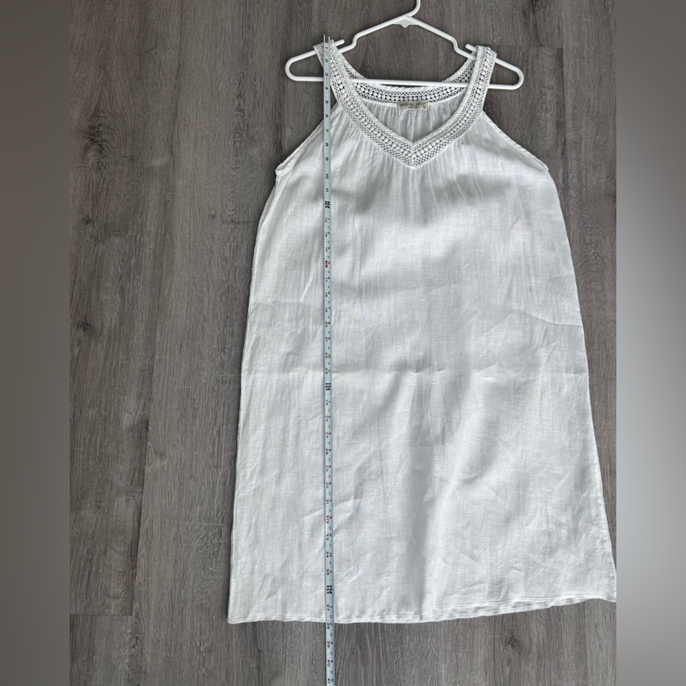 White Terzo Millennto Italian made 100% linen dress size small - Picture 5 of 7